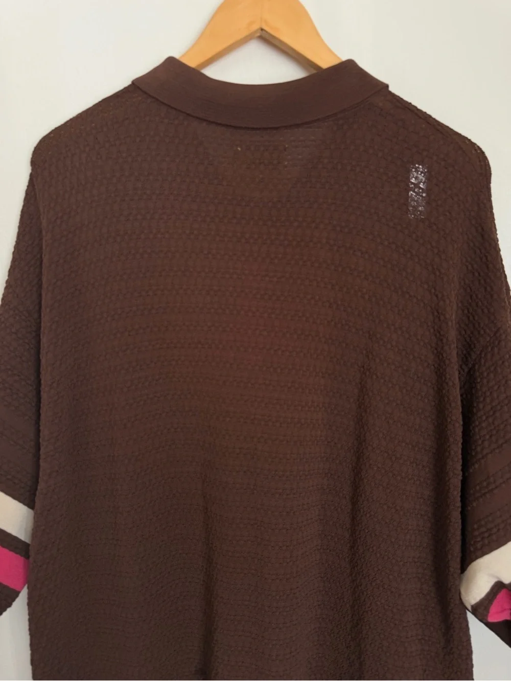 Golf Wang Caddy Stripped Polo Men Size XXL Brown Pink White Pullover
